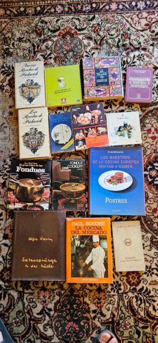 Lote de libros de cocina y gastronomía vintage