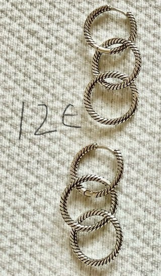 Pendientes plata 3 aros 12€/a estrenar