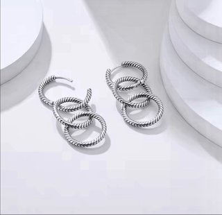 Pendientes plata 3 aros 12€/a estrenar