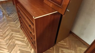 Mueble de salón madera oscura