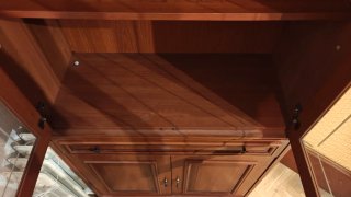Mueble de salón madera oscura