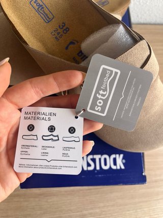 Zuecos Birkenstock Boston Taupe Talla 38