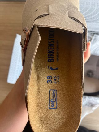 Zuecos Birkenstock Boston Taupe Talla 38