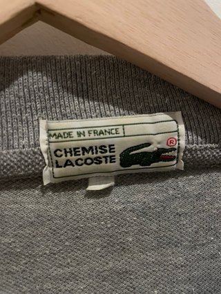 Polo Lacoste Gris Talla M