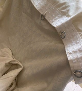 Cortinas blancas opacas de tela 2 unidades