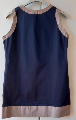 Vestito estivo blu e beige taglia 42/44