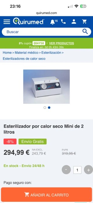 Mini Esterilizador de Calor Seco
