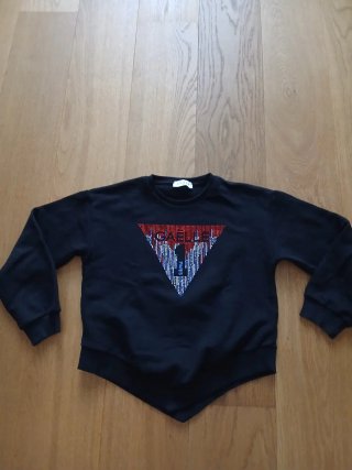 Felpa bambina GAELLE PARIS nera con logo