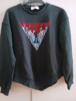 Felpa bambina GAELLE PARIS nera con logo