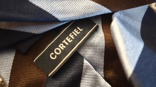 Corbata Cortefiel Rayas Azul y Marrón