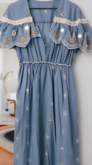 Vestido Boho Largo Bordado