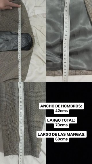 Traje a medida vintage, patrón cuadro de Gales