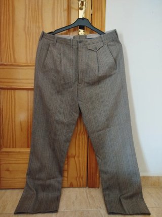 Traje a medida vintage, patrón cuadro de Gales