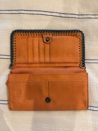 Cartera Stella McCartney Naranja y Plateada