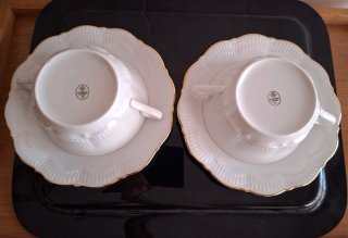 2 JUEGOS CONSOMÉ PORCELANA SCHIRNDING BAVARIA