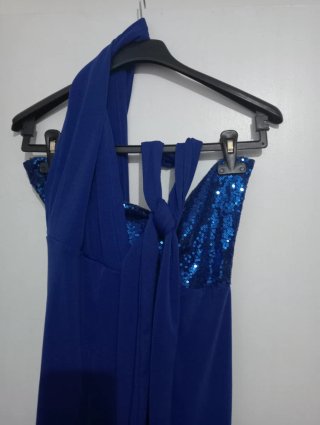 Vestido azul lentejuelas