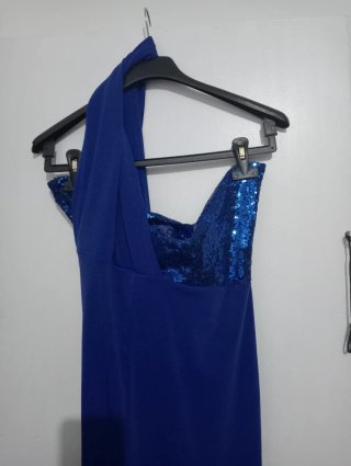 Vestido azul lentejuelas