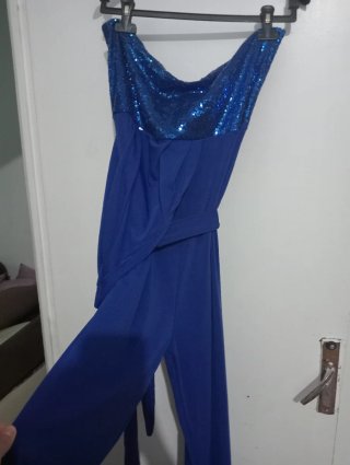 Vestido azul lentejuelas