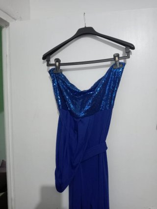 Vestido azul lentejuelas