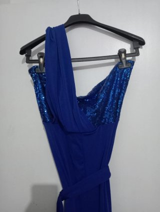 Vestido azul lentejuelas