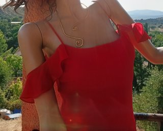 Vestido fiesta Vero Moda Talla M Rojo