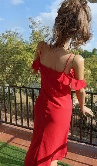 Vestido fiesta Vero Moda Talla M Rojo