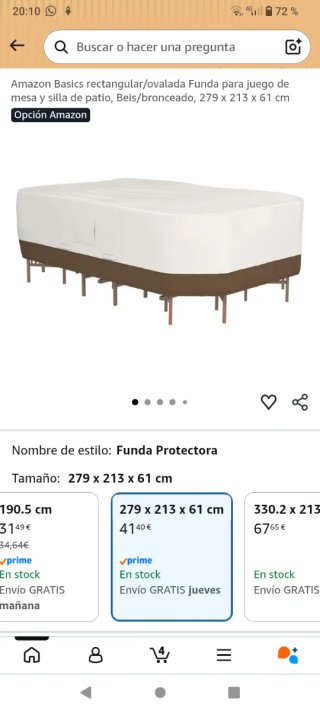 Funda Protectora Amazon Basics Rectangular/Ovalada