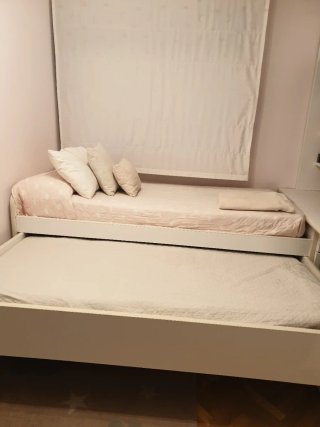Dormitorio juvenil madera maciza blanco