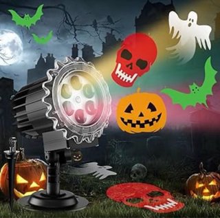 Proyector Halloween Calabaza Calavera Murciélago
