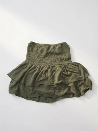 Mini falda pantalón verde oliva