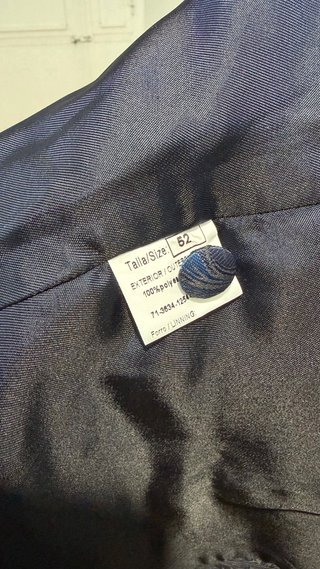 Traje Novio Cuello Mao Azul y negro
