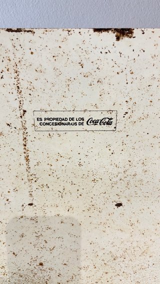 Letrero antiguo de chapa coca - cola