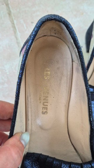 Scarpe donna fantasia floreale tacco