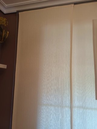 Cortinas estilo estores paneles japoneses y riel