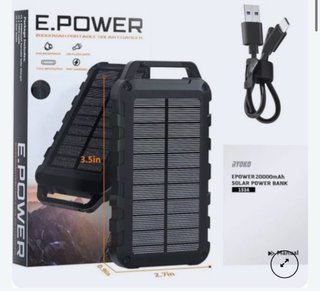 Cargador Solar Portátil E.POWER 20000mAh