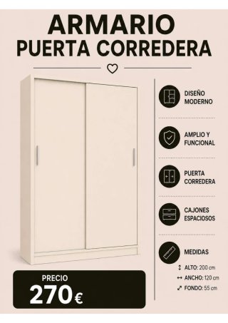Guardaroba Bianco con Porte Scorrevoli
