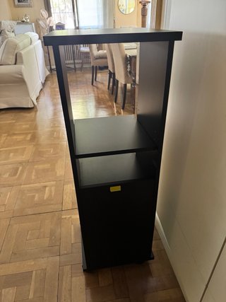 Mueble vitrina CD/DVD con ruedas