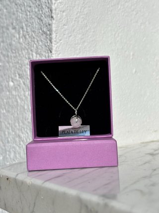 Collar Plata Mujer Rosa