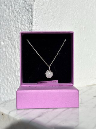 Collar Plata Mujer Rosa