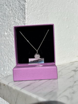 Collar Plata Mujer Rosa