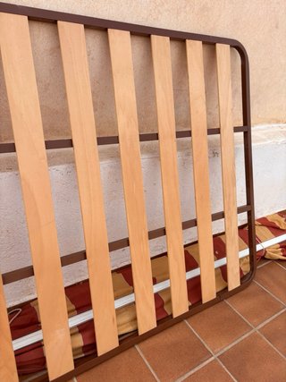Base Cama Matrimonio Madera y Metal