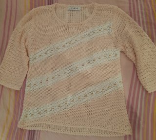 Jersey rosa y blanco