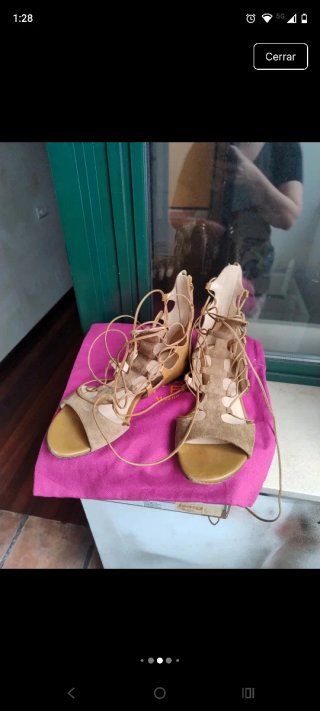 Sandali Etro Beige/Marrone in Pelle Taglia 38