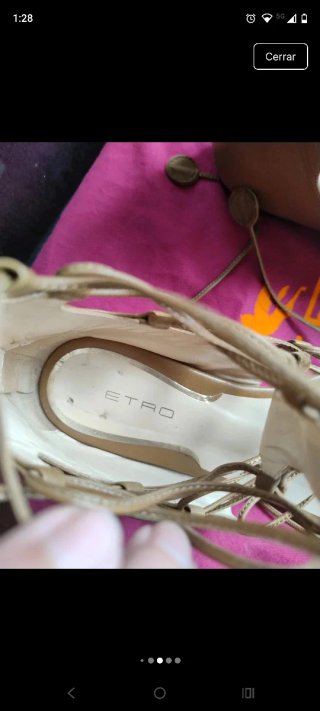Sandali Etro Beige/Marrone in Pelle Taglia 38