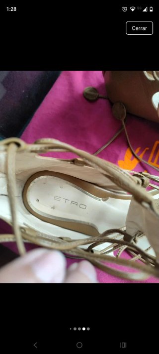 Sandali Etro Beige/Marrone in Pelle Taglia 38
