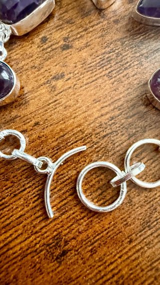 Pulsera Plata 925 y Amatistas
