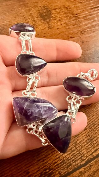 Pulsera Plata 925 y Amatistas
