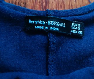 Mono corto Bershka azul volantes