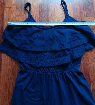 Mono corto Bershka azul volantes