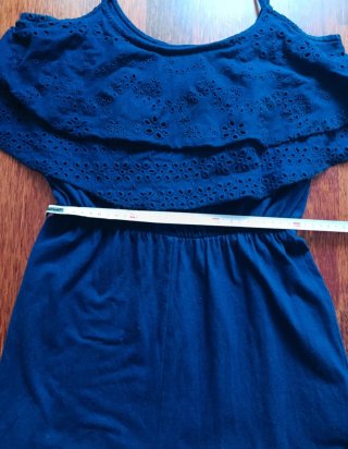 Mono corto Bershka azul volantes